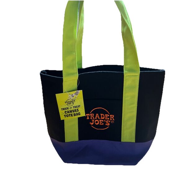Trader Joe's Mini Halloween Canvas Tote Bag Set Of 4 RARE LIMITED New With Tags - Picture 5 of 6